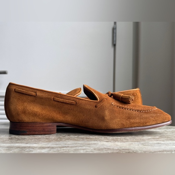 Carmina Tan / Brown Tassel Loafers UK 6.5  / US 7.5 Moccasins Slippers Suede main image 5